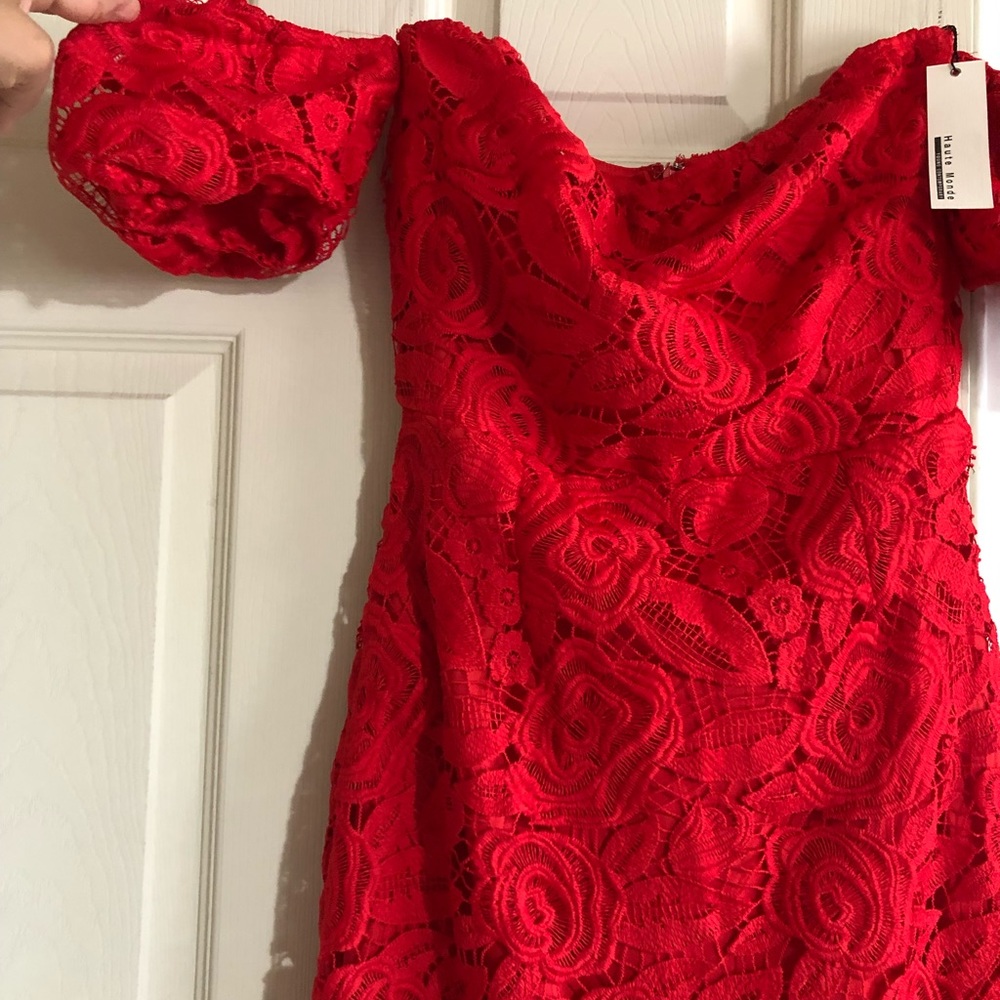 Red Flower Dress - Picture 5 of 5